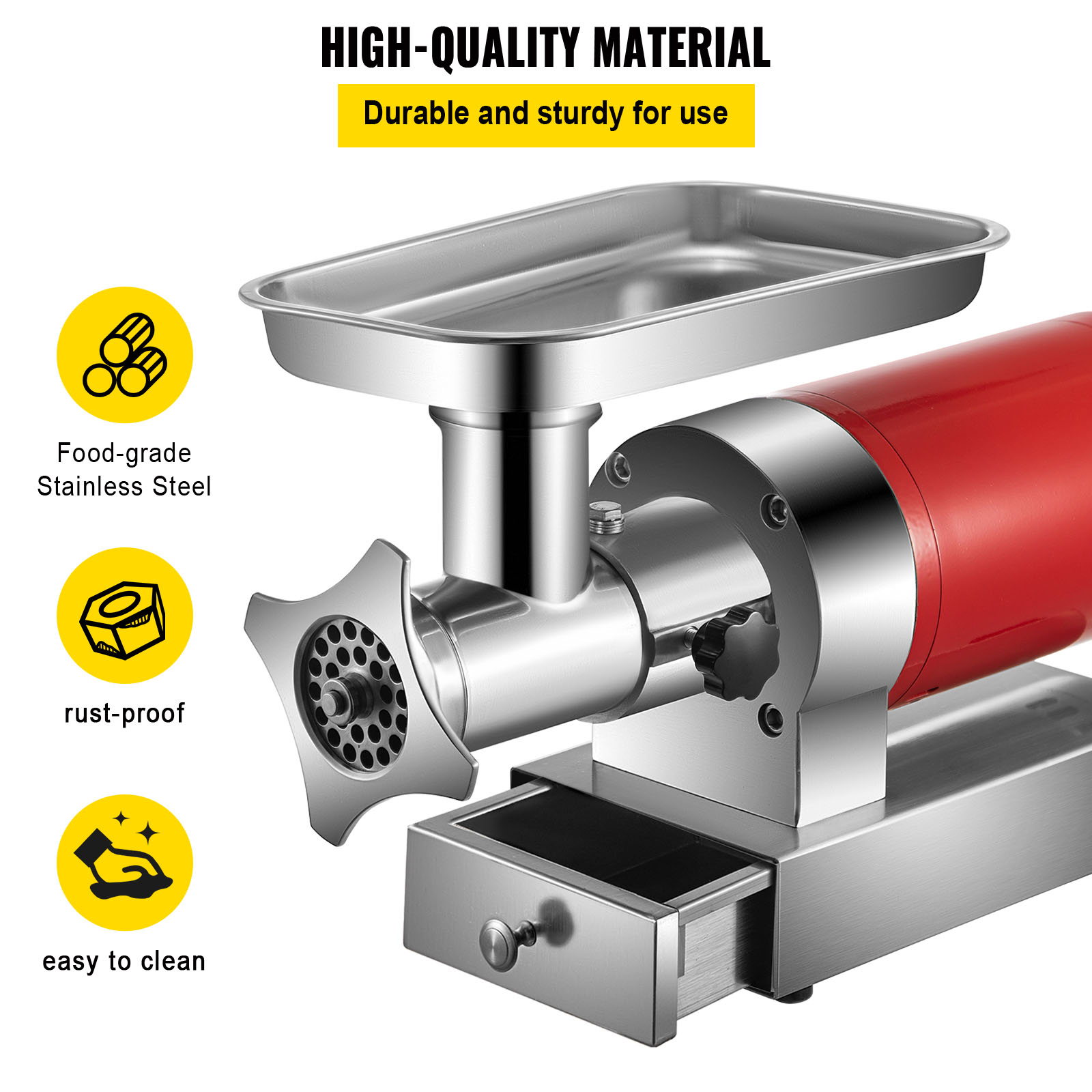 VEVOR Commercial Electric Meat Grinder 5-21Lbs/Min Sausage Stuffer Maker Kitchen - Picture 41 of 98