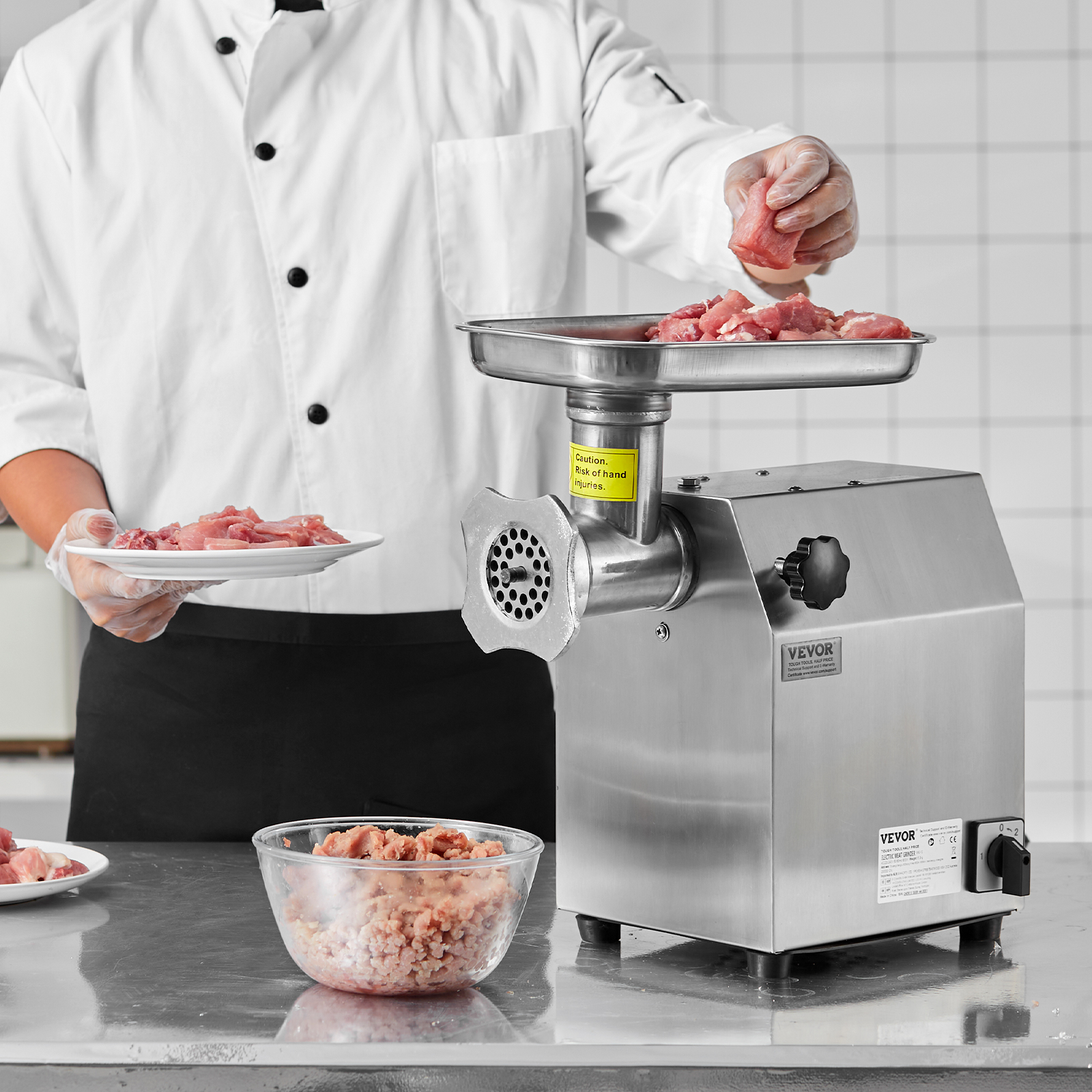 VEVOR Commercial Electric Meat Grinder 5-21Lbs/Min Sausage Stuffer Maker Kitchen - Picture 94 of 98