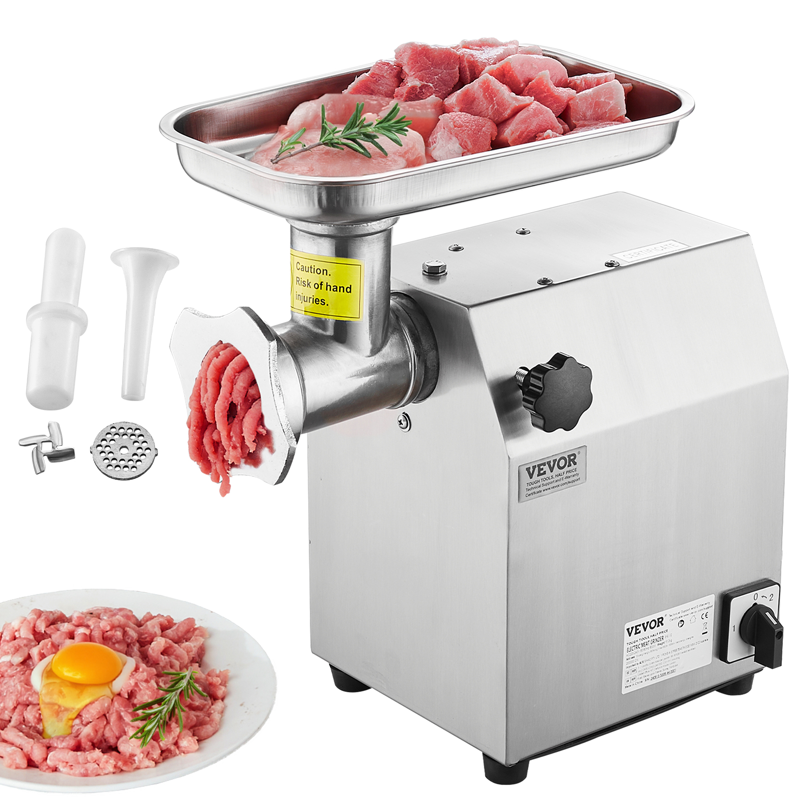 VEVOR Commercial Electric Meat Grinder 5-21Lbs/Min Sausage Stuffer Maker Kitchen - Picture 87 of 98