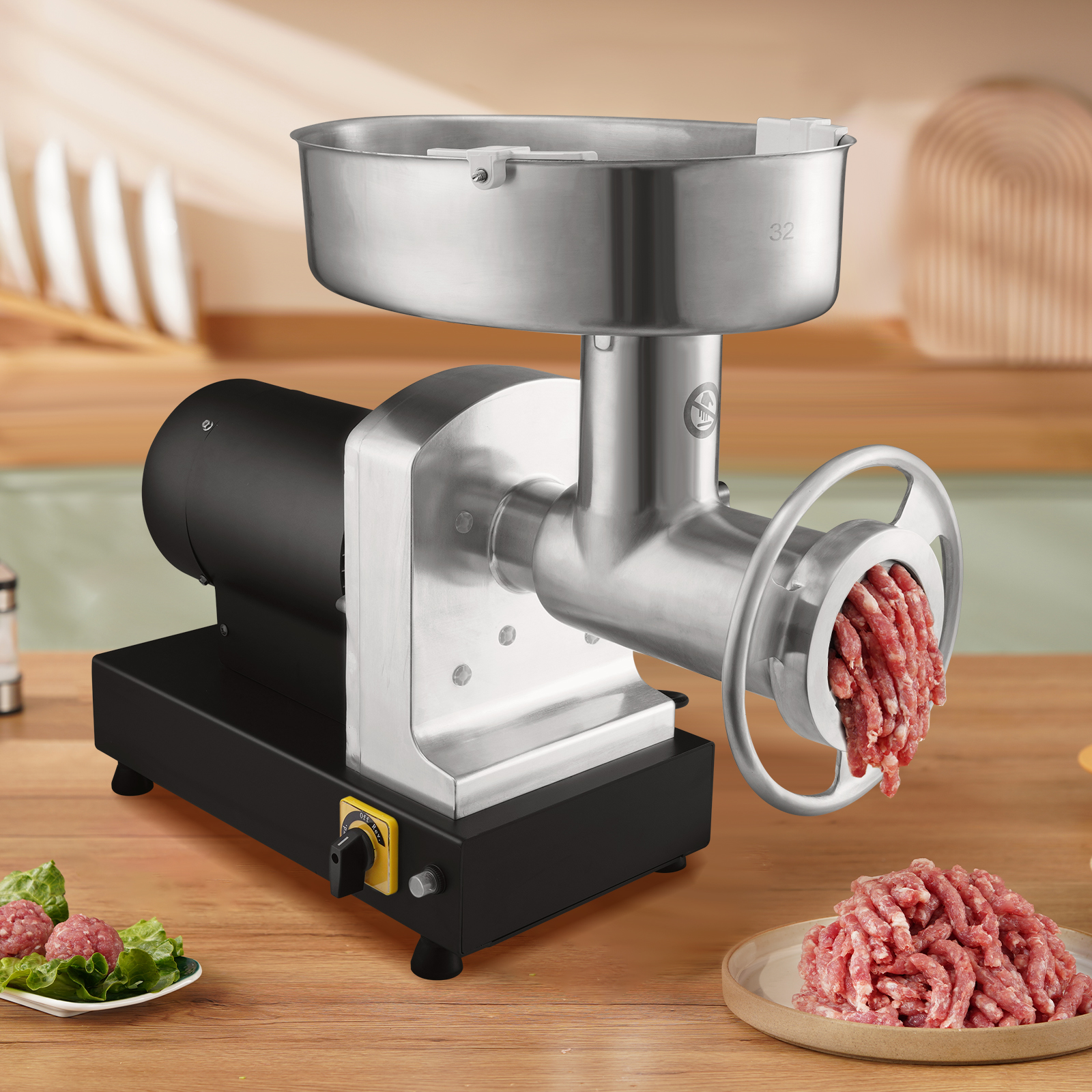 VEVOR Commercial Electric Meat Grinder 5-21Lbs/Min Sausage Stuffer Maker Kitchen - Picture 10 of 98
