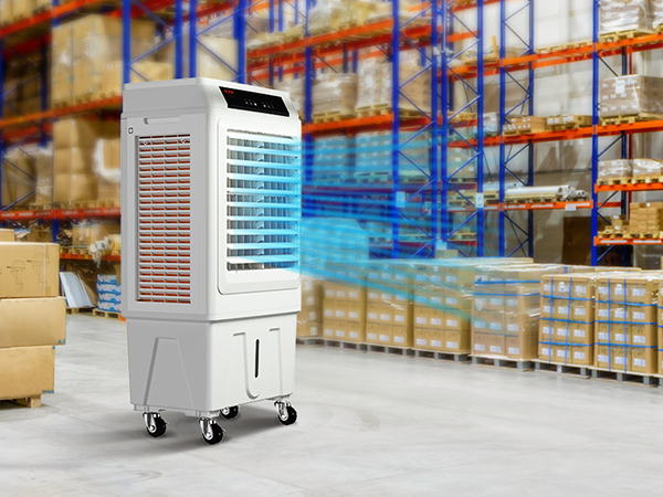 SLIMKOOL 3000-CFM 3-Speed Indoor/Outdoor Portable Evaporative Cooler for  950-sq ft (Motor Included) in the Evaporative Coolers department at