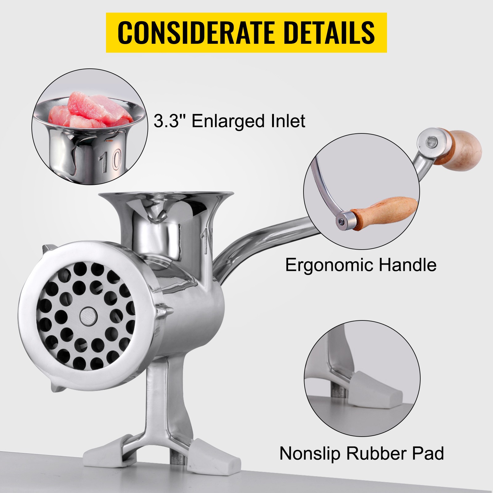 Hand Operated Meat Grinder Manual Meat Grinder 304 stainless Steel Multi