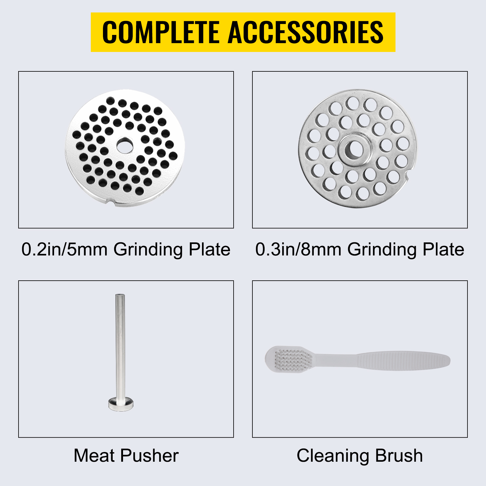 Picadora manual de carne – Picadora con 2 platos de acero inoxidable,  accesorio de salchicha, prensa, base de succión resistente y diseño apto  para