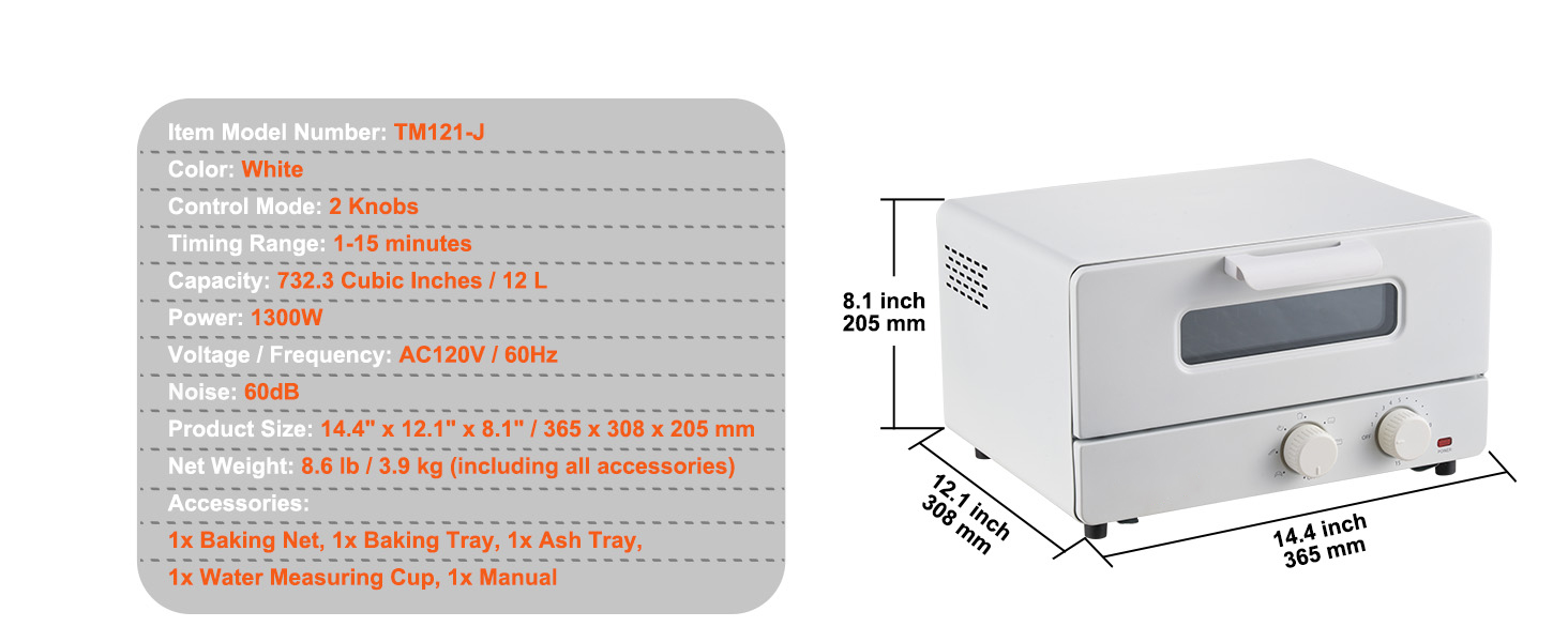 Steam Oven,12L,1300W