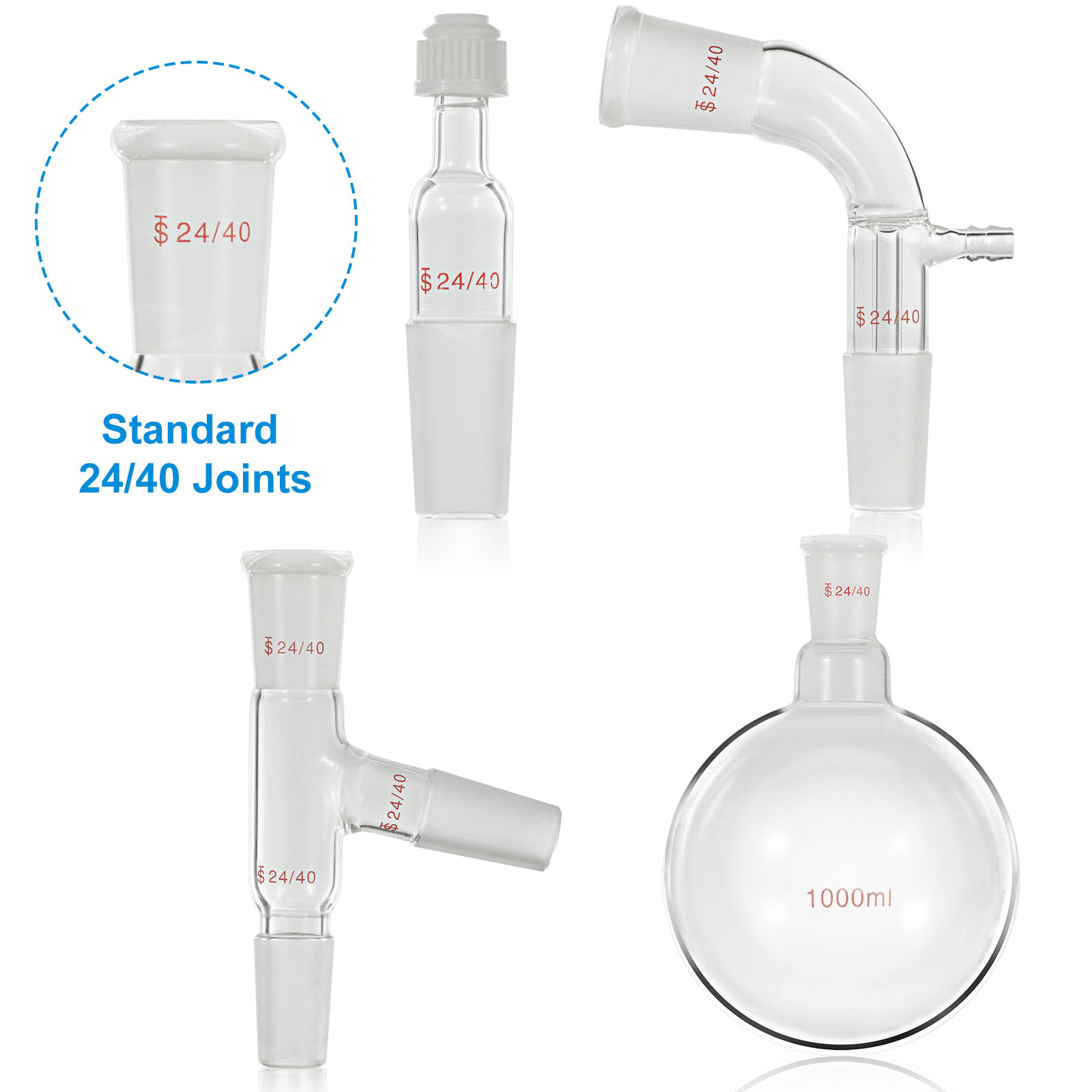 VEVOR Vevor Glass Organic Chemistry Kit Distillation Kit 13pcs 24/40