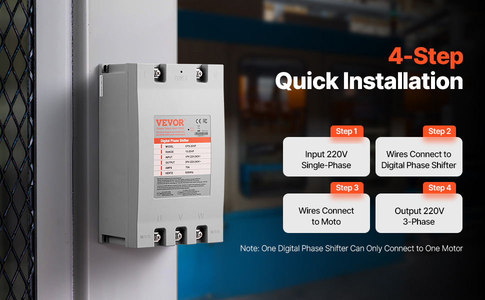 3 Phase Converter 20HP 70A 220V Single to 3 Phase 220V-240V Input ...