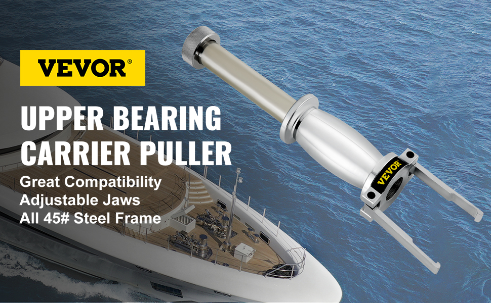 VEVOR Upper Bearing Carrier Puller, with MT0013 Drive Collar Shaft Adapter, Compatible with Yamaha, Johnson, Evinrude, Honda, Mercury, Steel Marine Upper Bearing Puller for Carrier Bearing Removing