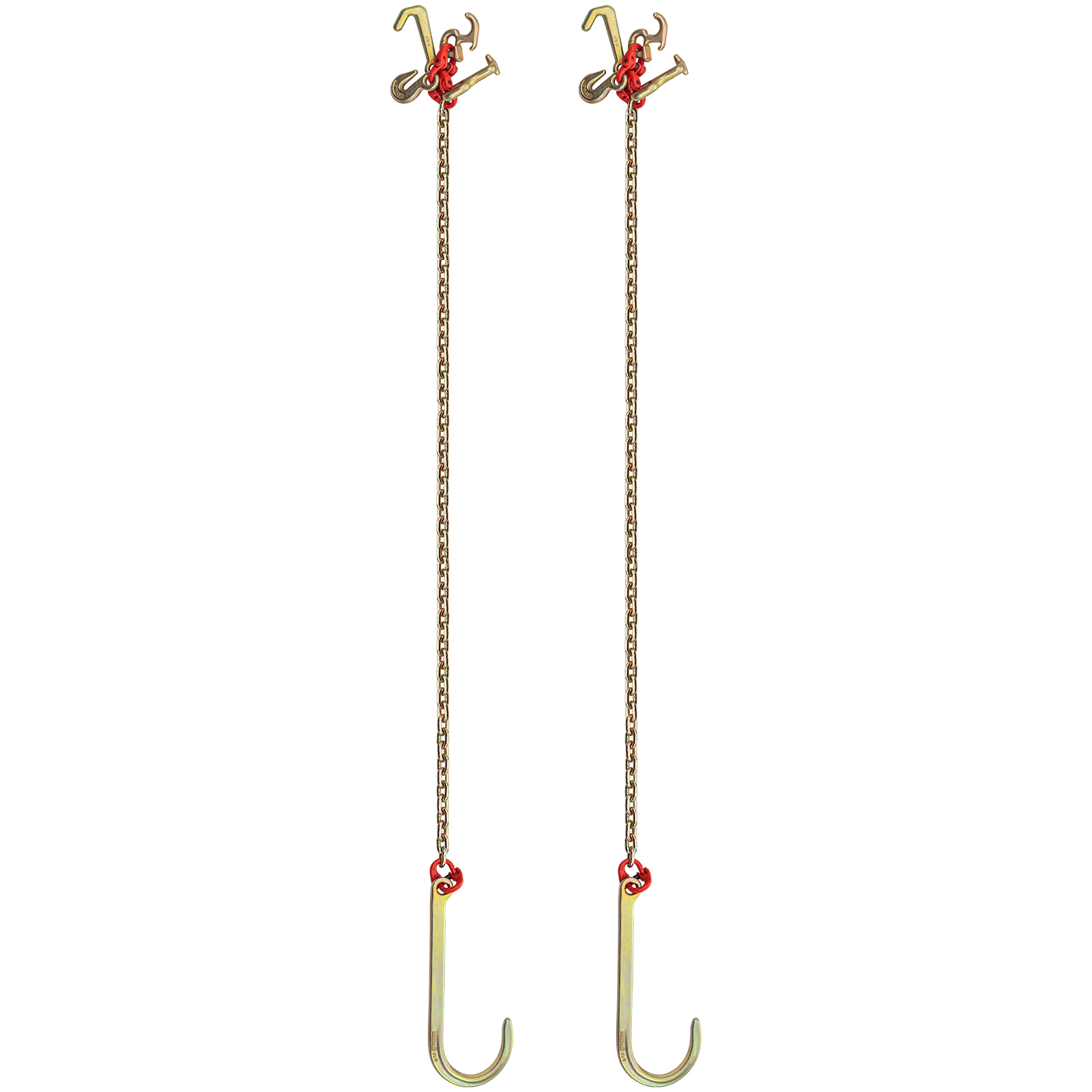 VEVOR Tow Chain J Hook 5/16"×2'/3'/10' V-Chain Bridle w/ 15" Large R T J Hooks - Picture 37 of 50