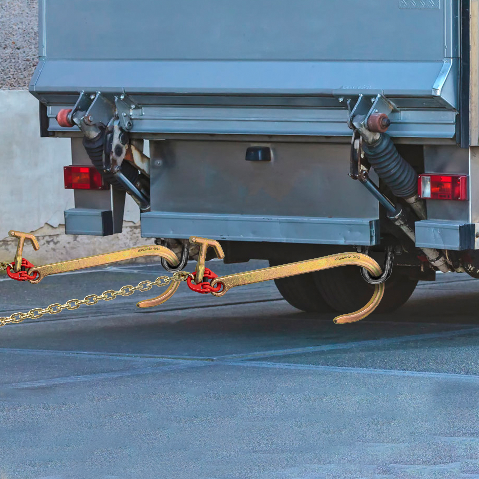VEVOR Tow Chain J Hook 5/16"×2'/3'/10' V-Chain Bridle w/ 15" Large R T J Hooks - Picture 10 of 50