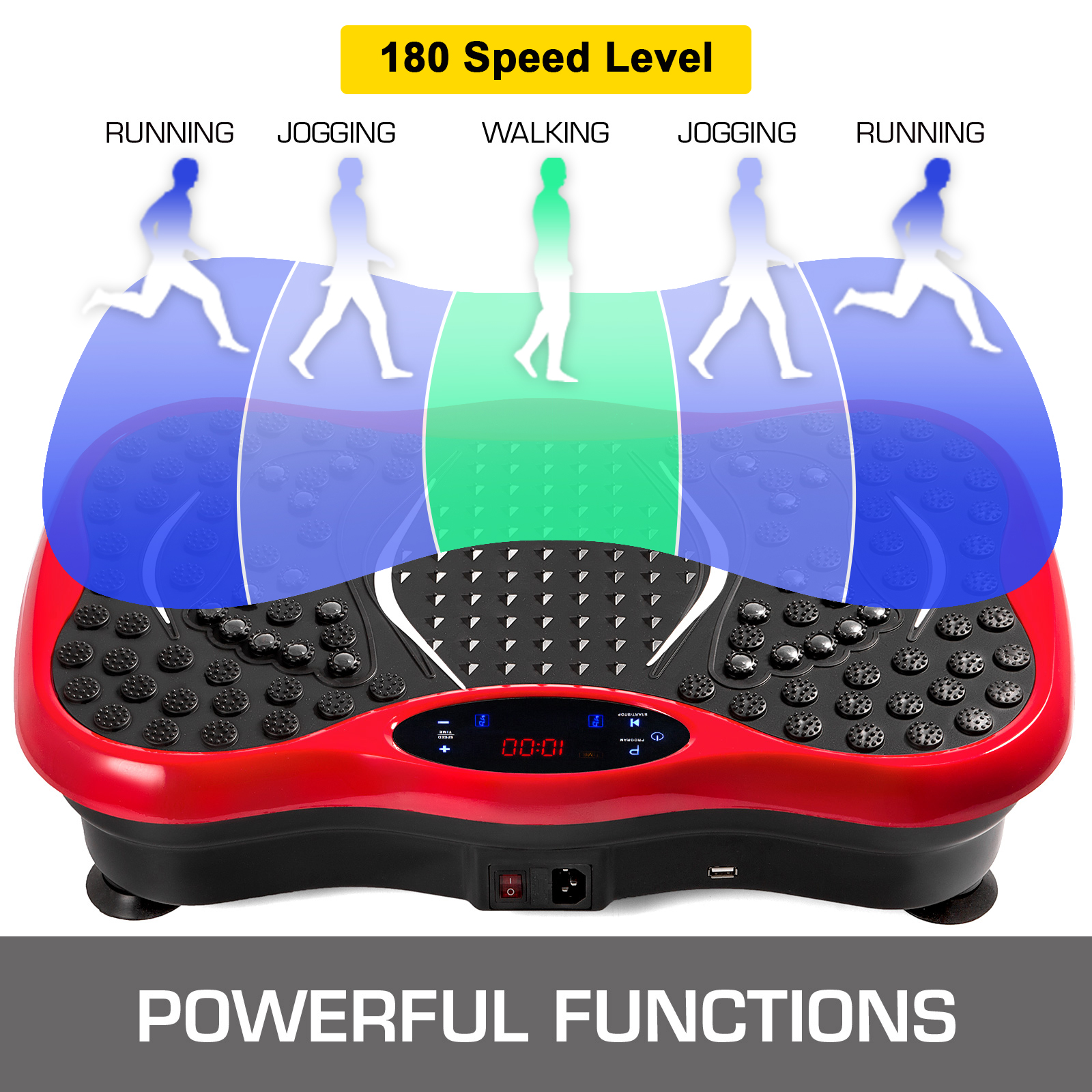 Vibration Plate Machine Fitness Body Shaper Slim Trainer Gym Exercise Music  5056029835265 