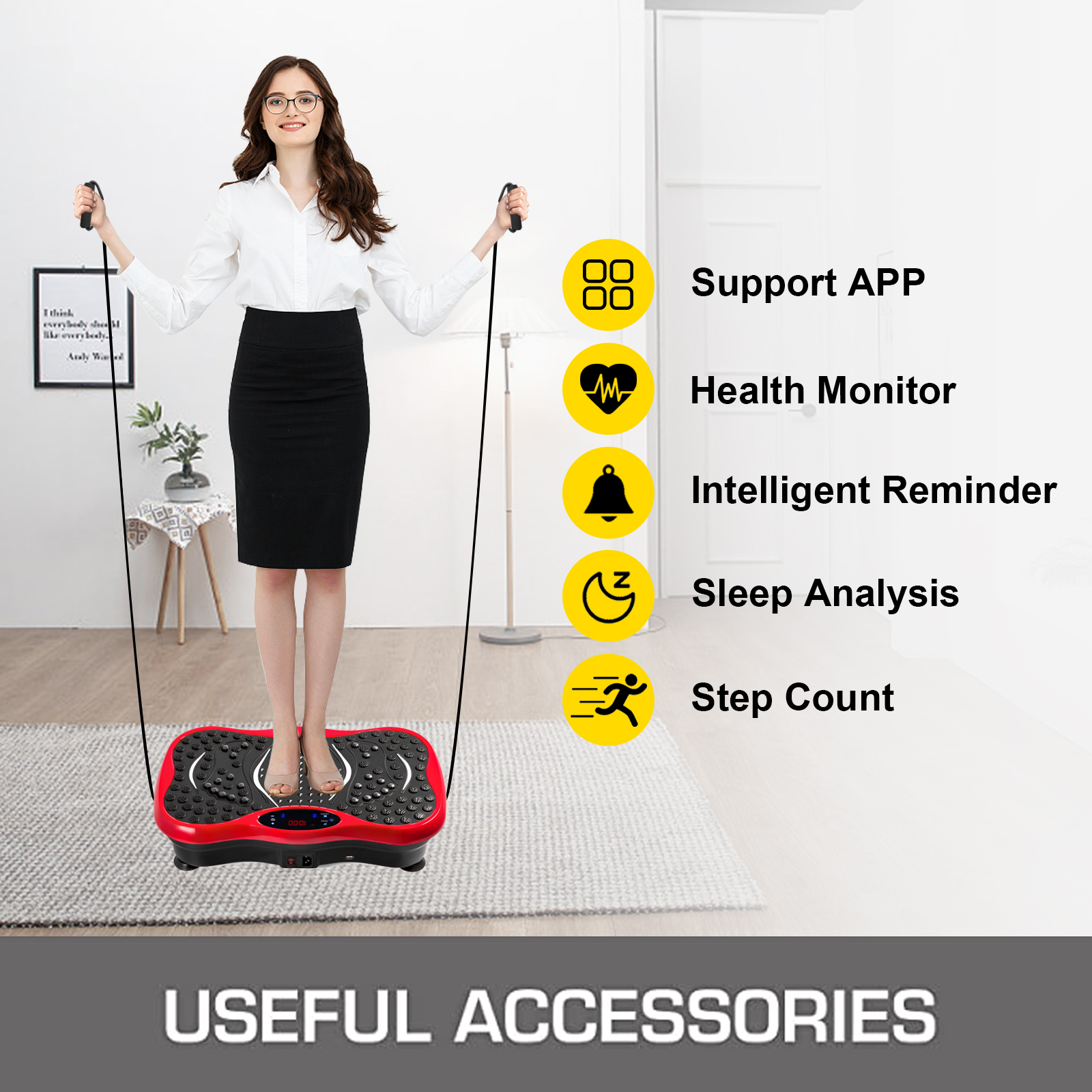 Fitness Vibration Platform Plate Whole Body Exercise Massager Machine Slim,  1 Unit - Fry's Food Stores