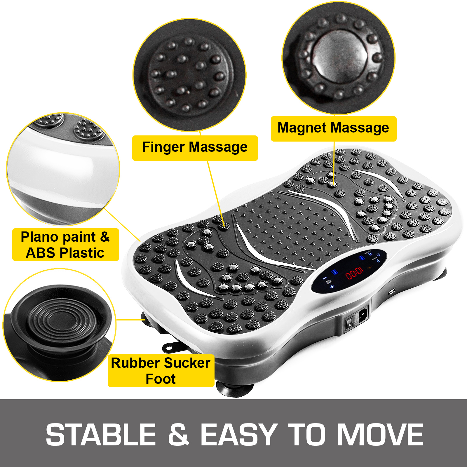 Details about   Vibration Platform Plate Whole Body Exercise Fitness Massager Machine Slim 