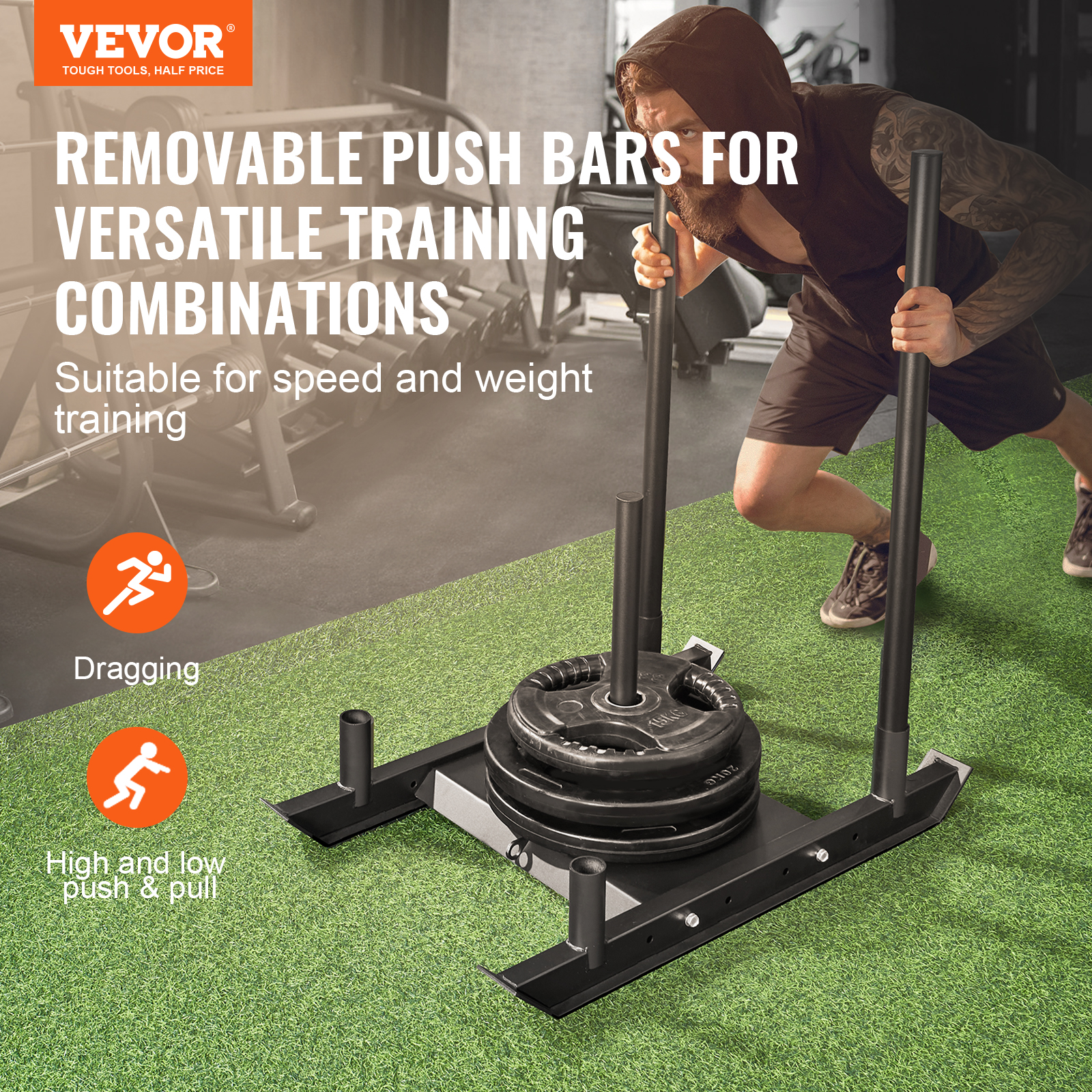 VEVOR Weight Power Pull Push Sled Fitness Strength Speed Resistant Training Sled - Picture 76 of 86