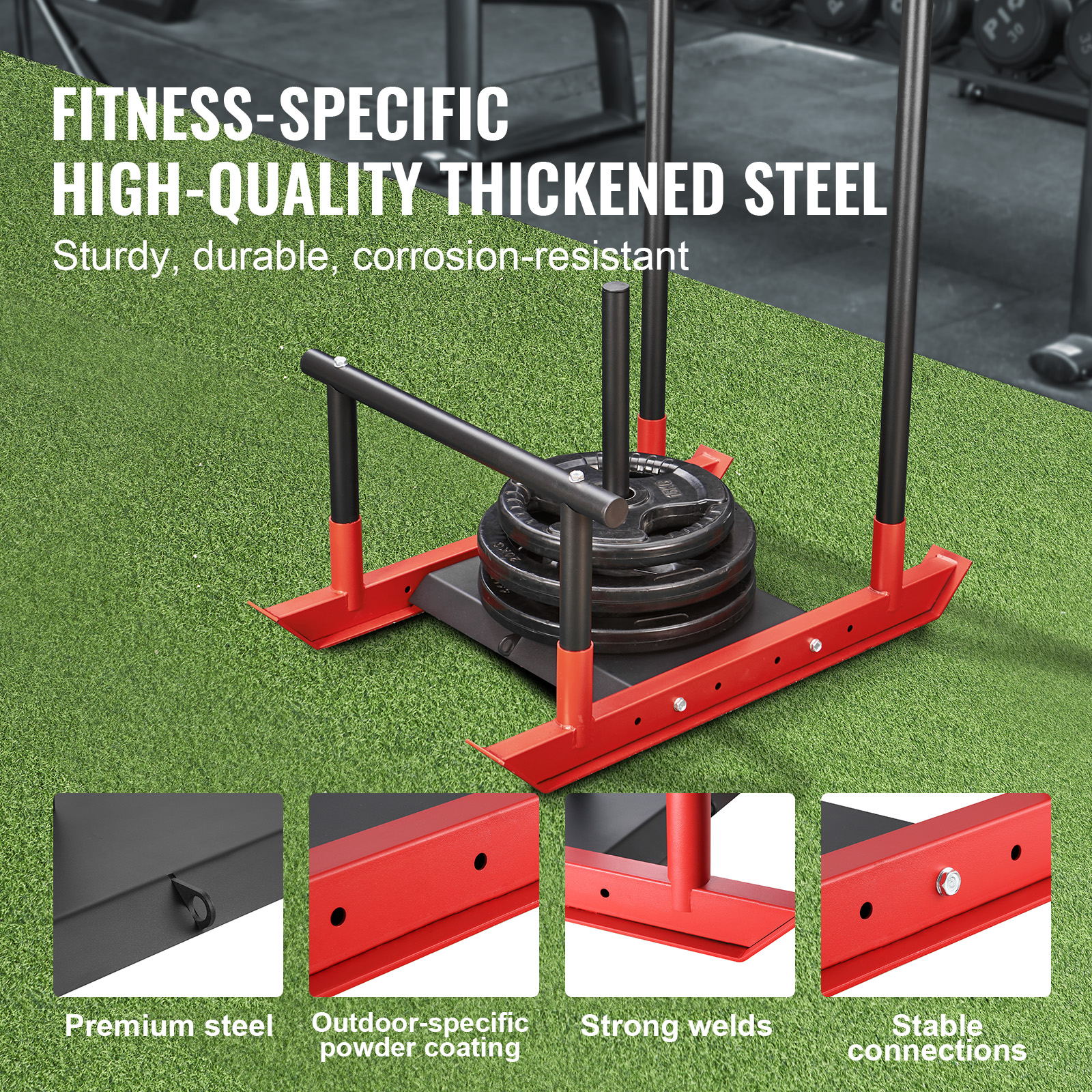 VEVOR Weight Power Pull Push Sled Fitness Strength Speed Resistant Training Sled - Picture 7 of 86