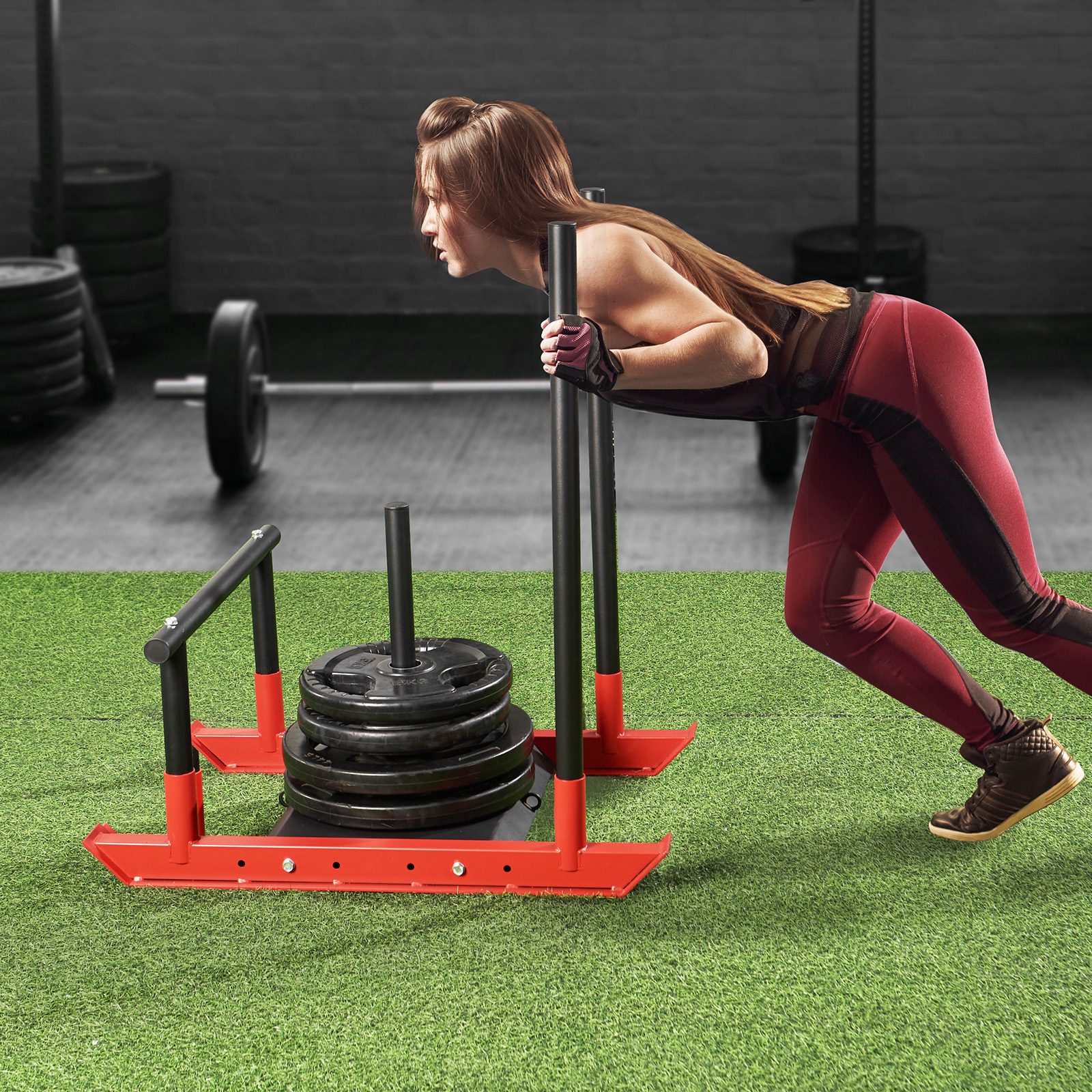 VEVOR Weight Power Pull Push Sled Fitness Strength Speed Resistant Training Sled - Picture 10 of 86