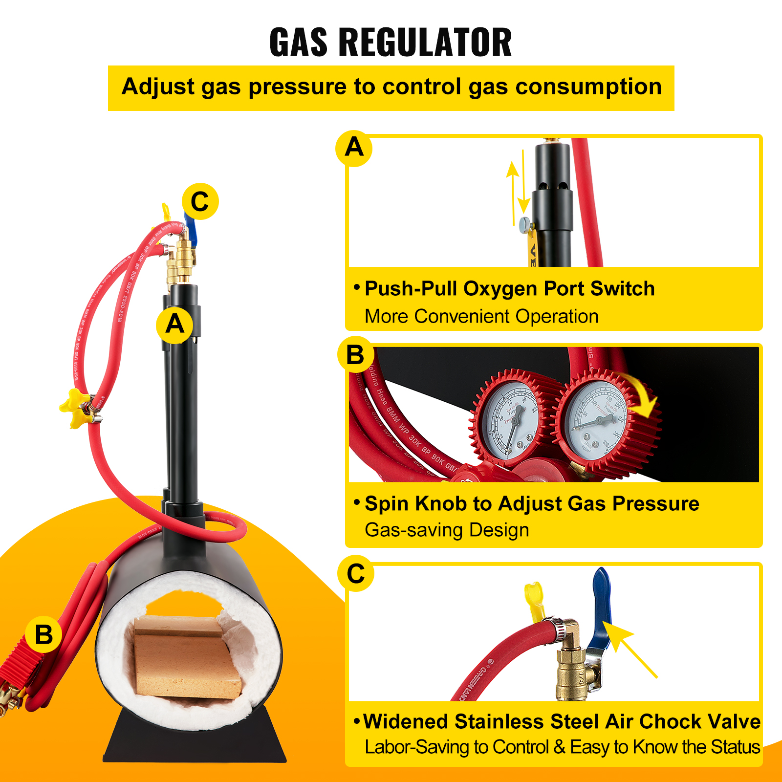 VEVOR Gas Propane Forge Furnace Single/Double/Three Burners | eBay