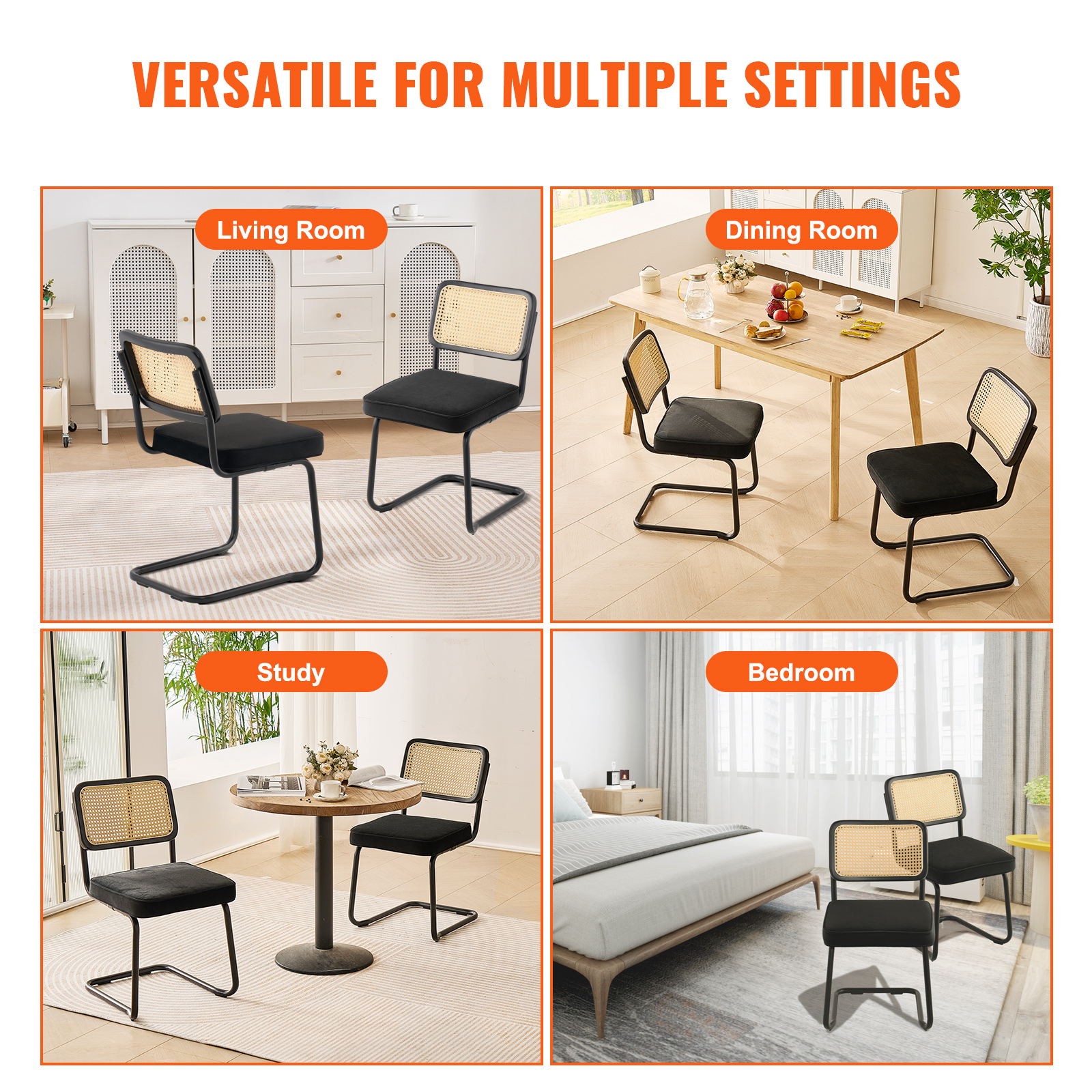 VEVOR Rattan Chairs Outdoor Patio Furniture Dining Chair 2PCS with Cushion Green - Picture 31 of 86