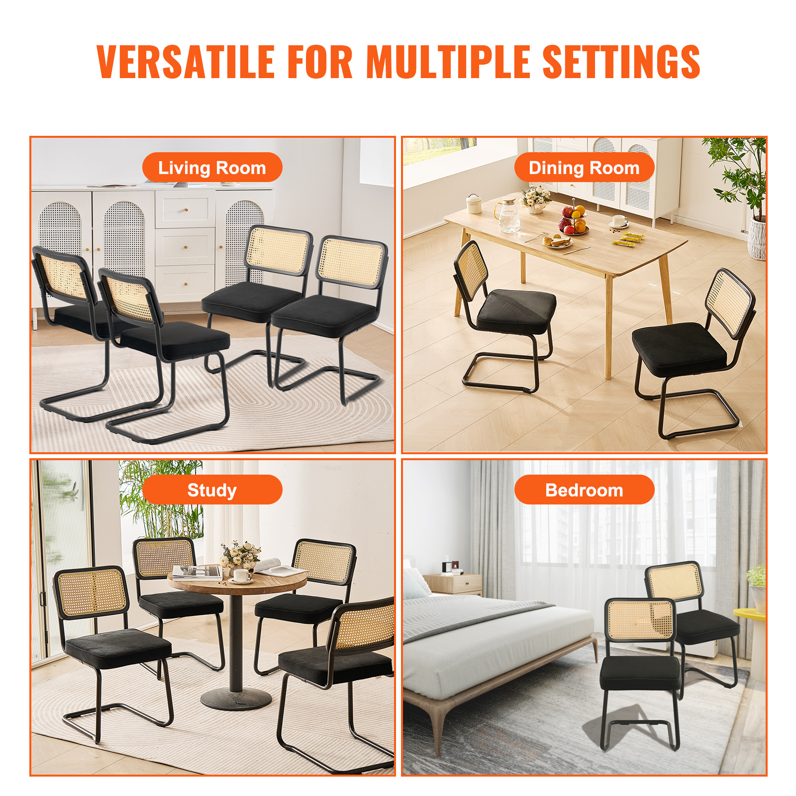 VEVOR Rattan Chairs Outdoor Patio Furniture Dining Chair 2PCS with Cushion Green - Picture 67 of 86