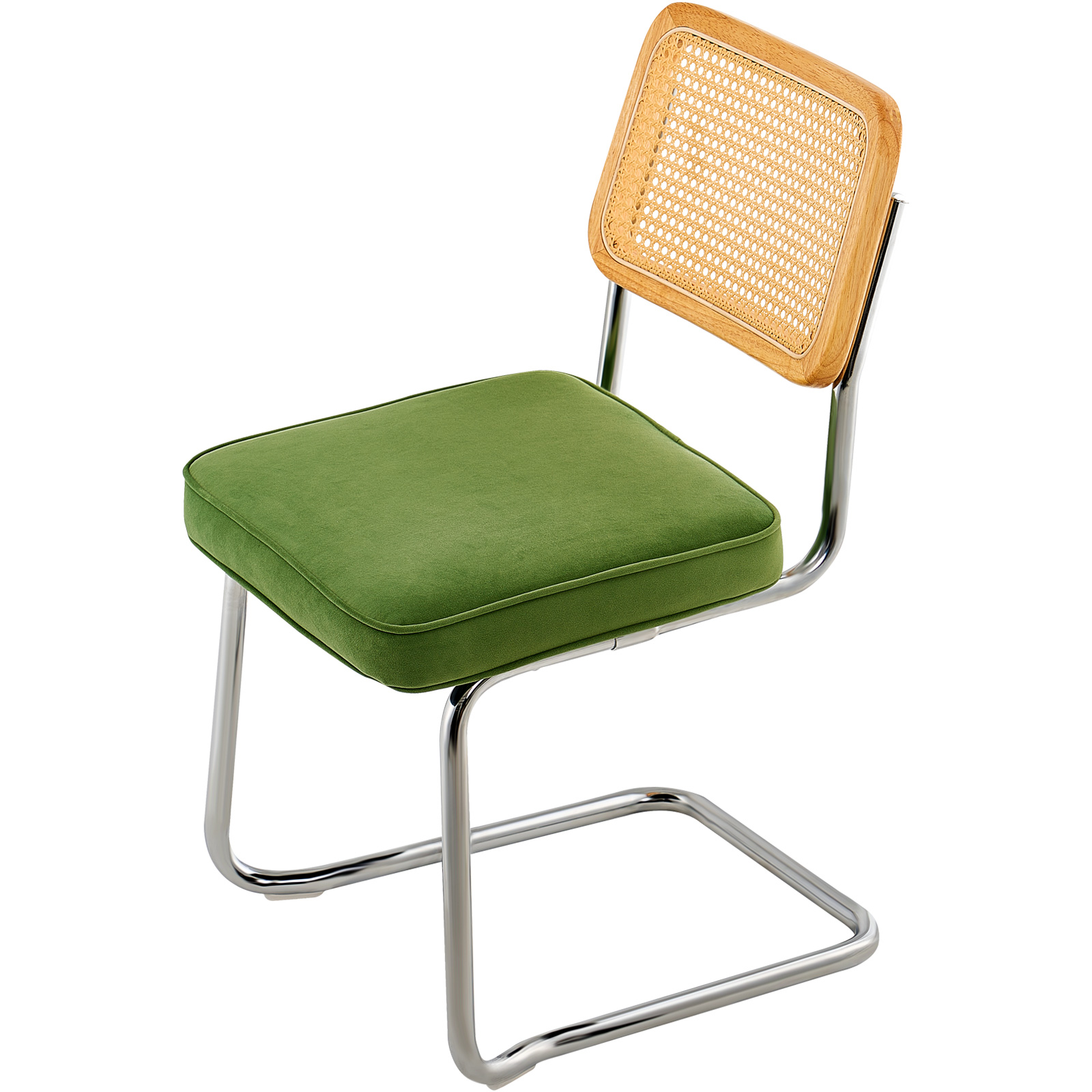 VEVOR Rattan Chairs Outdoor Patio Furniture Dining Chair 2PCS with Cushion Green - Picture 11 of 86