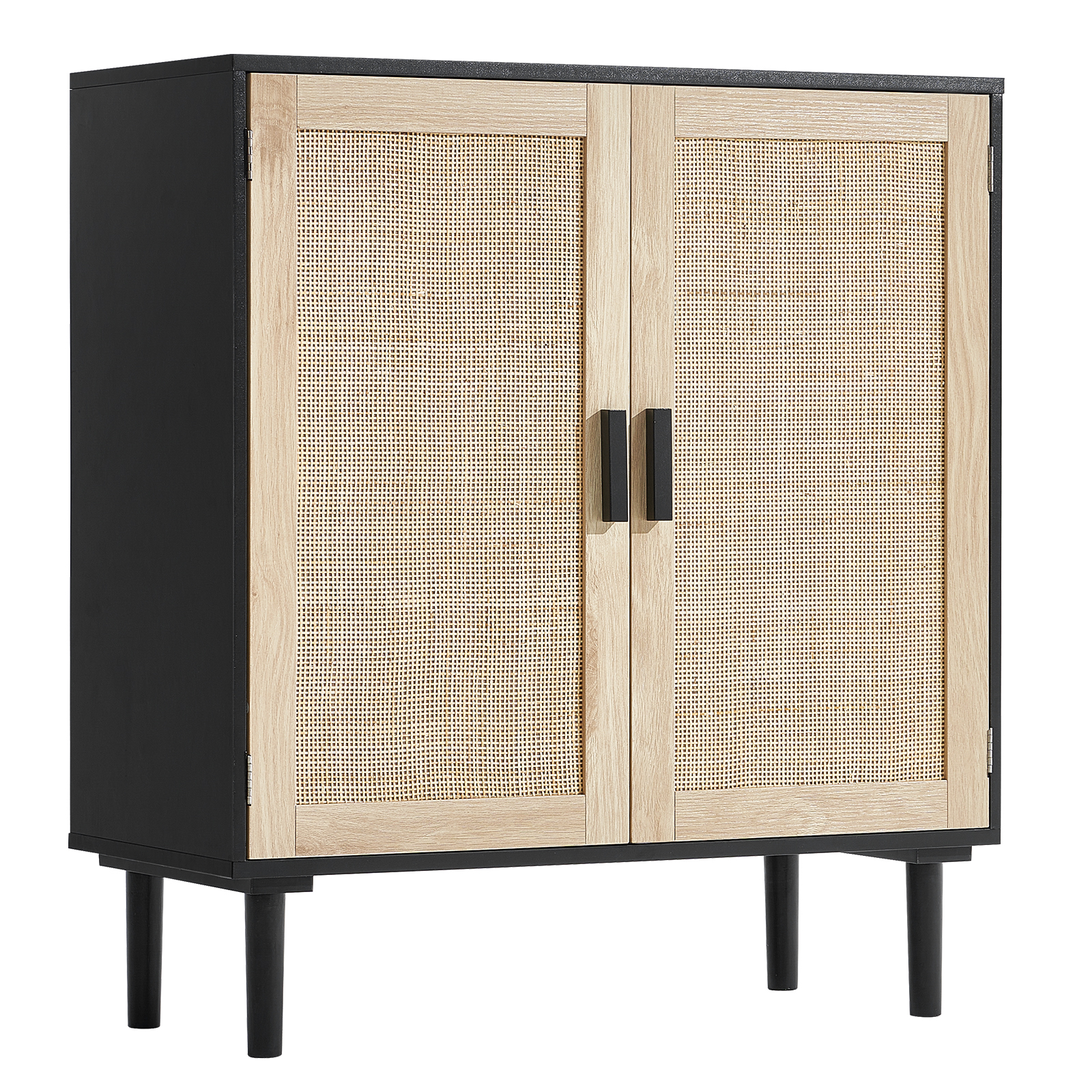 Rattan Cabinet with 4/2 Magnetic Doors 2/3 Drawers Adjustable Shelves Natural - Picture 35 of 86