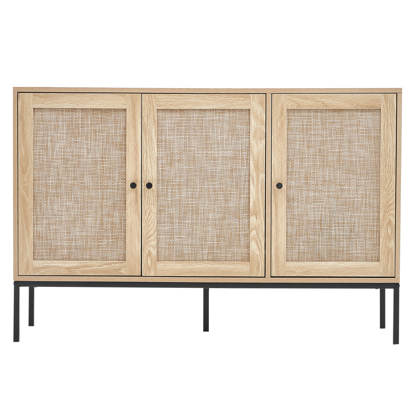 Rattan Cabinet with 4/2 Magnetic Doors 2/3 Drawers Adjustable Shelves Natural - Picture 72 of 86