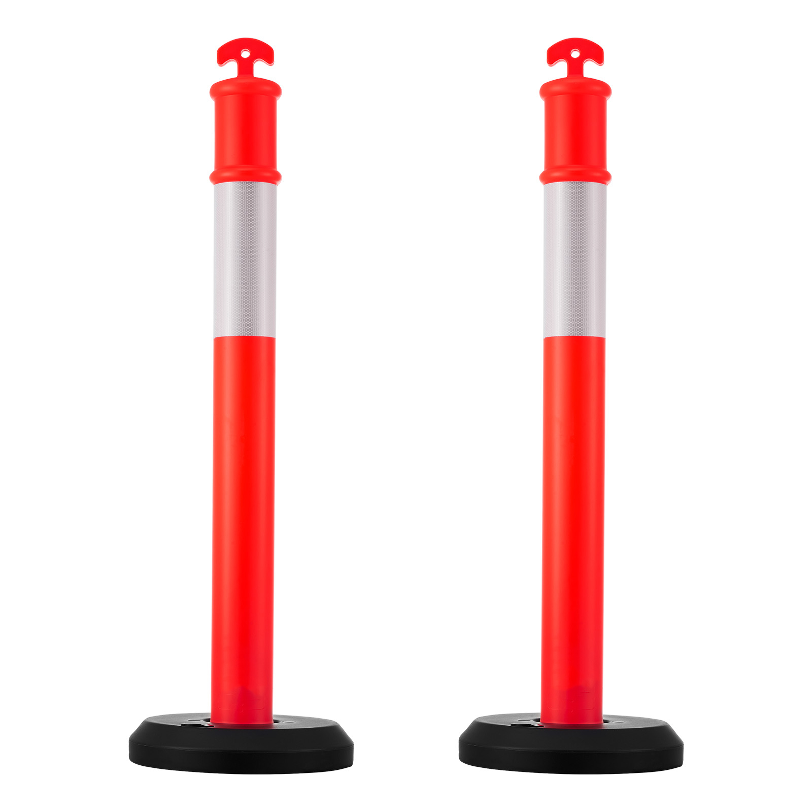 Uimoso Set of 2-12 Traffic Guide Posts, 34/48 in, Weighted or Fillable Base