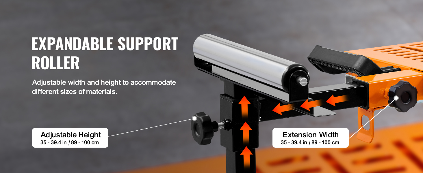 VEVOR Miter Saw Stand 100in Rolling Foldable Wheeled Miter Saw Stand