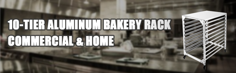 VEVOR Bun Pan Rack 10-Tier Commercial Bakery Racks with Brake