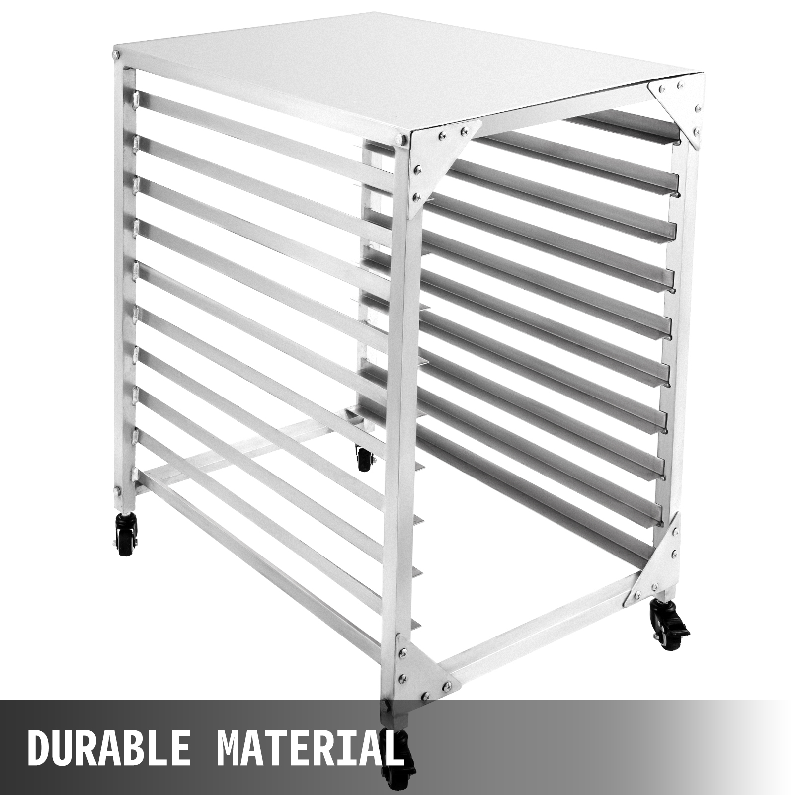 VEVOR Bakery Rack Bun Pan Rack 10Tier 20.5"Lx26"Wx39"H Aluminum