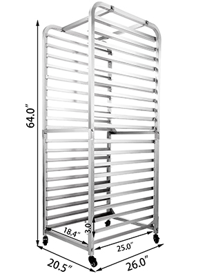VEVOR 20-Tier Bakery Rack Bun Pan Rack 26