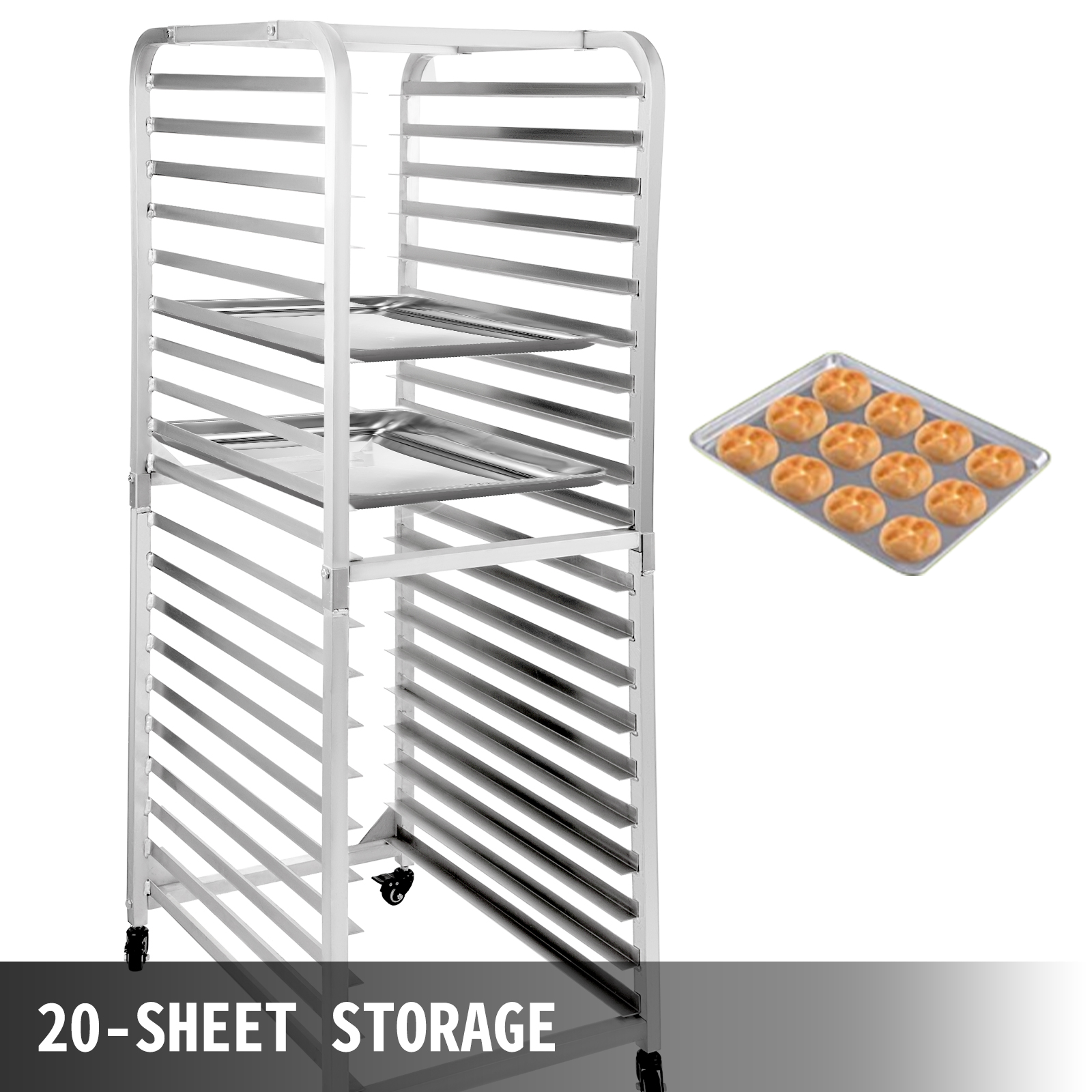 Bandeja para hornear de aluminio de un cuarto de hoja con estante de  enfriamiento de acero inoxidable, juego seguro para horno