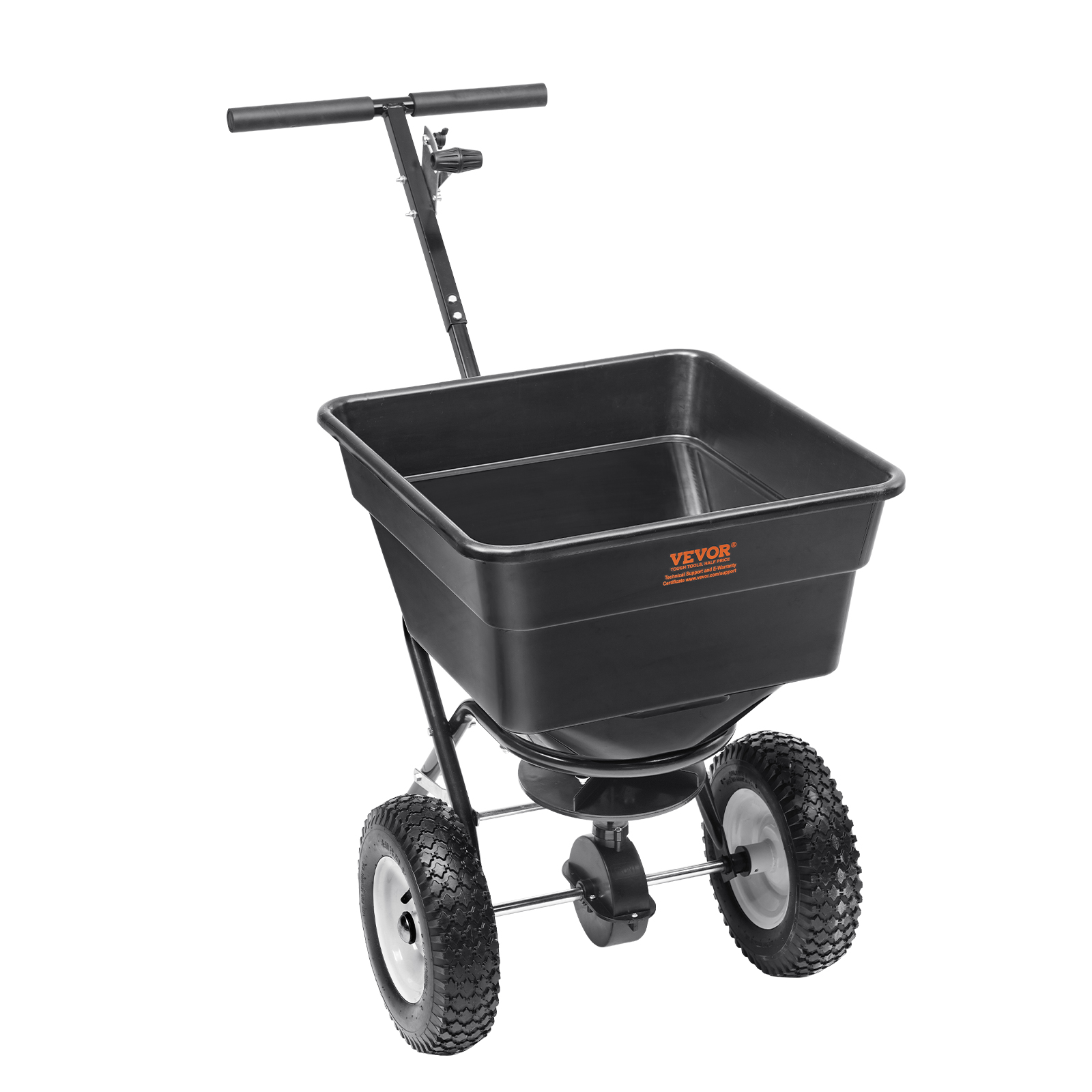 VEVOR 100/25lbs 10/12/8in Broadcast Spreader Tow Behind Poly Drop Spreader - Picture 23 of 38