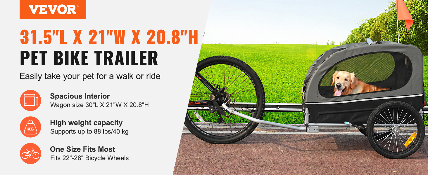Bicycle Trailer, Bicycle Cart with Handle with Tow Bar, Foldable and  Reflector, Maximum Load 65 kg : : Sports & Outdoors