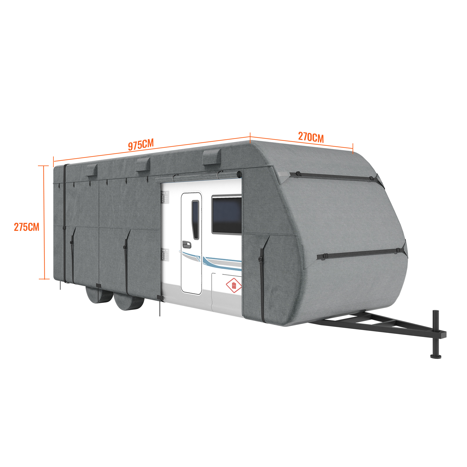 Travel Trailer RV Covers ClassA 18-40ft Motorhome Cover 4-Ply Nonwoven/Oxford - Picture 71 of 122