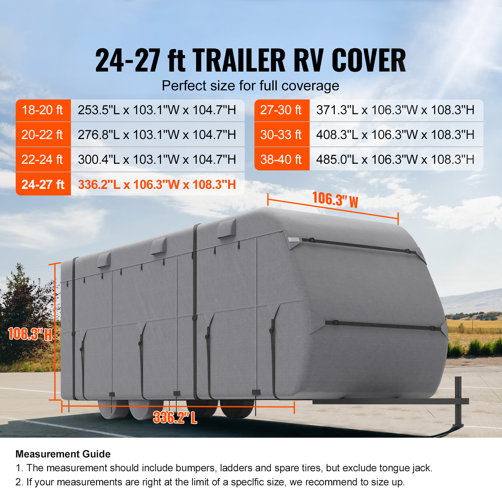 Travel Trailer RV Covers ClassA 18-40ft Motorhome Cover 4-Ply Nonwoven/Oxford - Picture 40 of 122