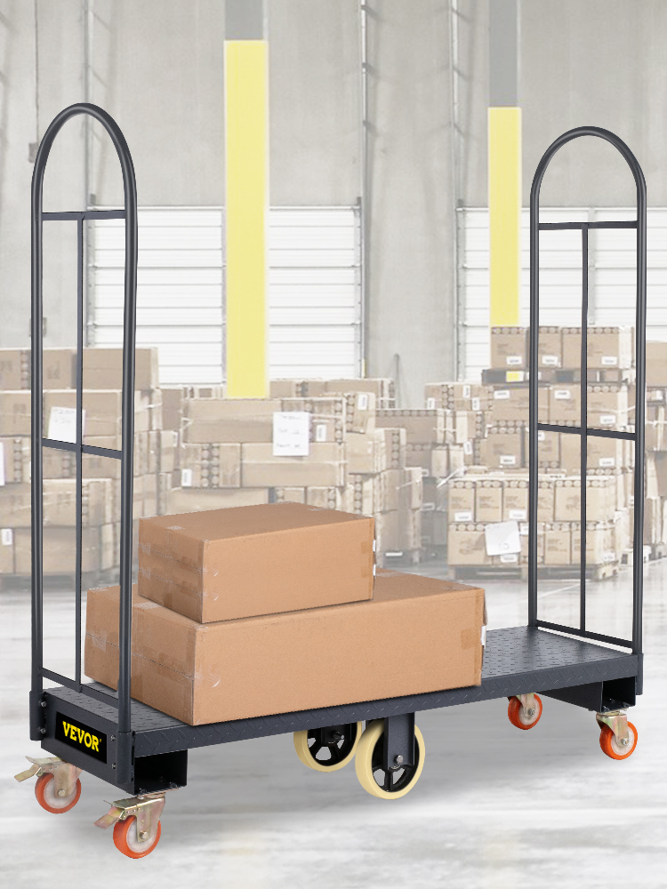 U-boat Utility Cart 60L*60H with Removable Handles and 2000lbs Capacity Steel 