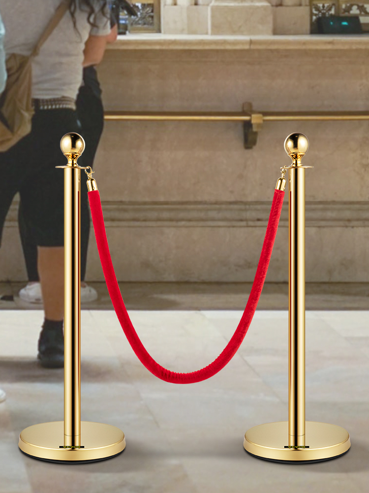 VEVOR Velvet Ropes and Posts 5 ft. Red Rope Stainless Steel Gold Stanchion  w/Ball Top Stanchion Crowd Control, (2-Pack Sets) TDZQTHRSGLZJ244I7V0 - The  Home Depot