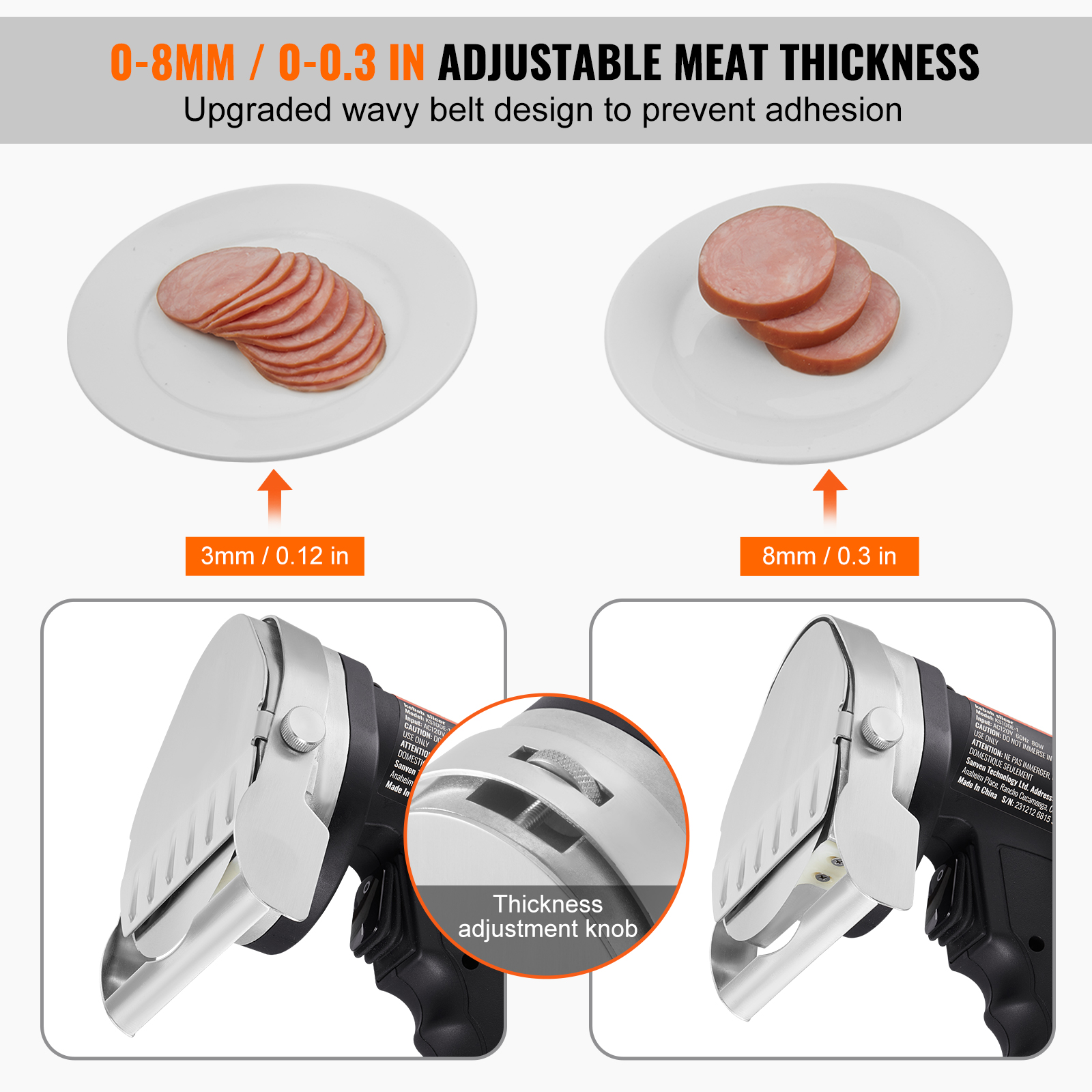VEVOR Kebab Slicer Electric Shawarma Knife Turkish Doner with 2 Blades - Picture 29 of 50