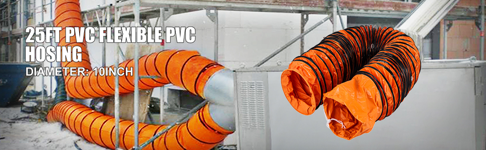 Tuyau De Ventilation Conduit En PVC Flexible Diamètre 200mm À 600mm Gaine  Pliable Longueur 5m 10m Pas De Coutures Tuyau D'Évacuation Pour Extracteur