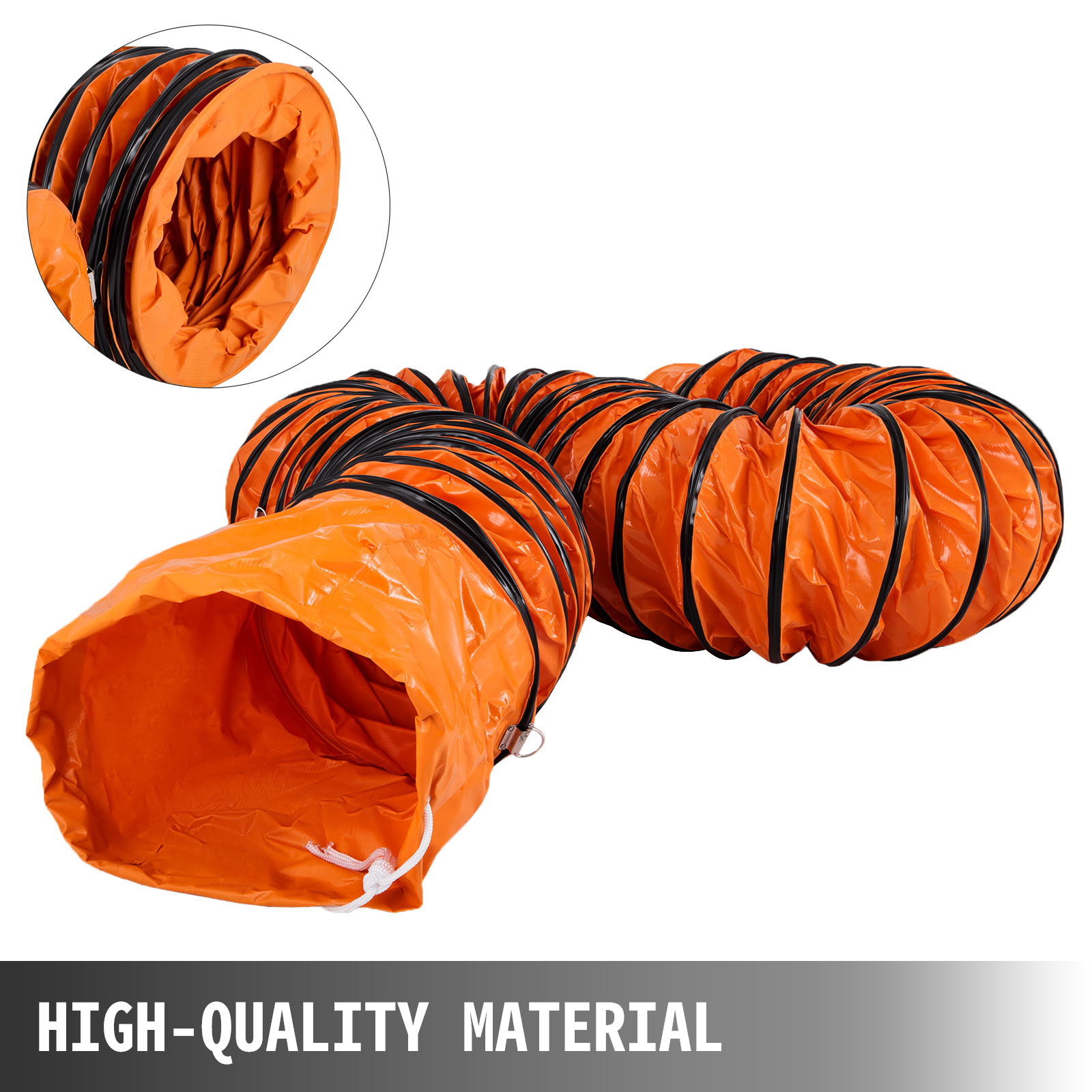 25ft PVC flexible ducting Φ 12in f extractor fan blower Orange extractor hose 