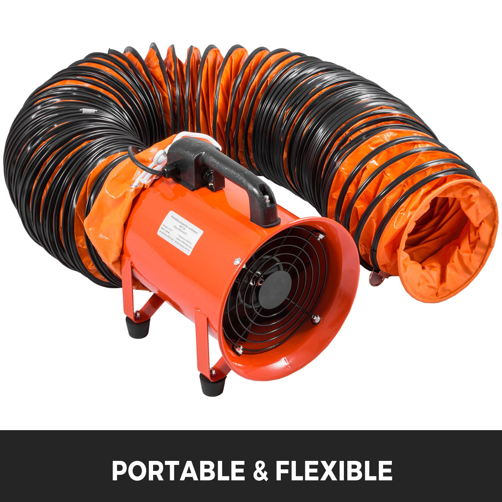 10''25FT Flexible Ducing Hose PVC Extractor Fan Blower Explosion-Proof Duct Hose