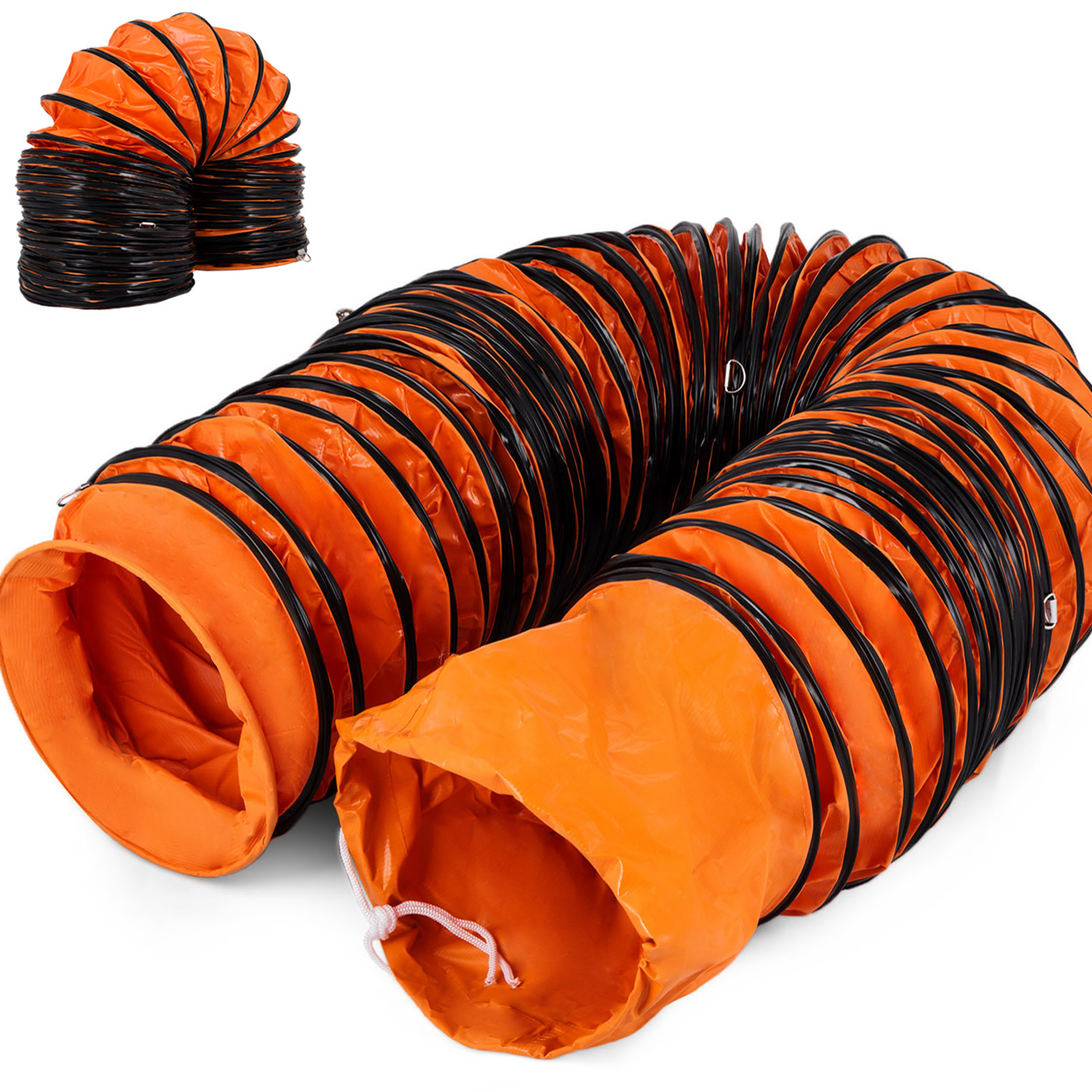 VEVOR PVC flexible ducting 20FT/6m fit ventilator Φ 8 Inch heavy duty hose  Yellow | VEVOR UK