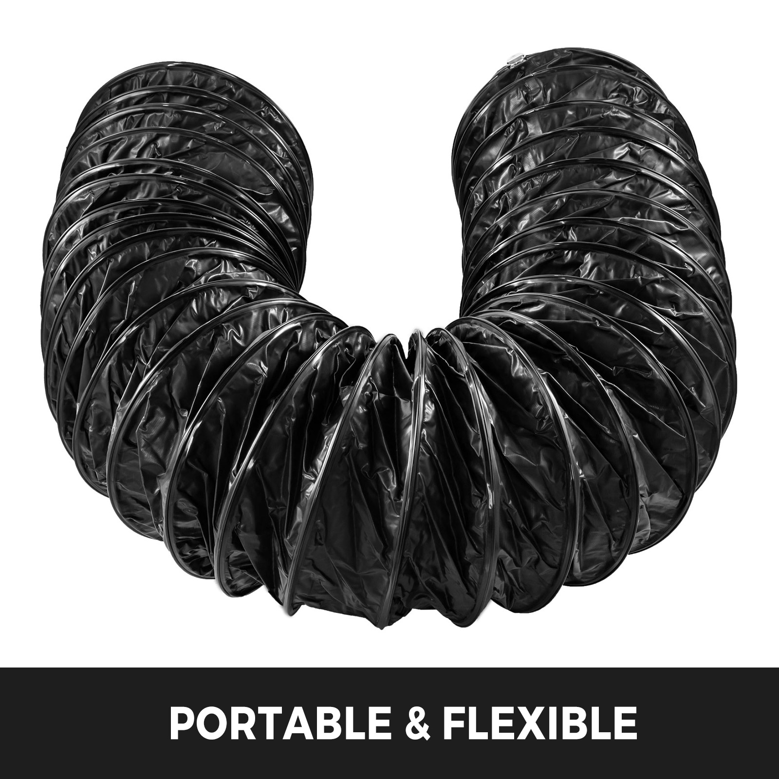 VEVOR 12" Flexible Duct Hose 16FT ExplosionProof PVC Ducting Static