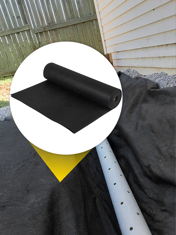 VEVOR Garden Weed Barrier Fabric, 4OZ Heavy Duty Geotextile Landscape Fabric, 15ft x 20ft Non-Woven Weed Block Gardening Mat for Ground Cover, Weed Control Cloth, Landscaping, Underlayment, Black