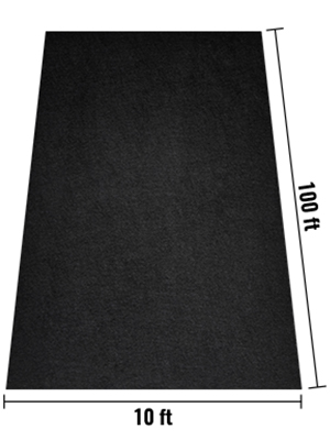VEVOR Garden Weed Barrier Fabric, 8OZ Heavy Duty Geotextile Landscape Fabric, 10ft x 100ft Non-Woven Weed Block Gardening Mat for Ground Cover, Weed Control Cloth, Landscaping, Underlayment, Black