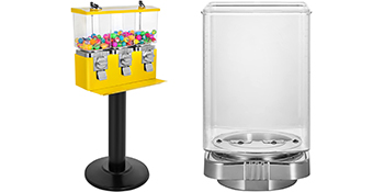 VEVOR Triple Head Candy Vending Machine, 1-inch Gumball Vending Machine, Commercial Gumball Vending Machine with Stand and Adjustable Candy Outlet Size, Candy Vending Machine for Home, Gaming Stores
