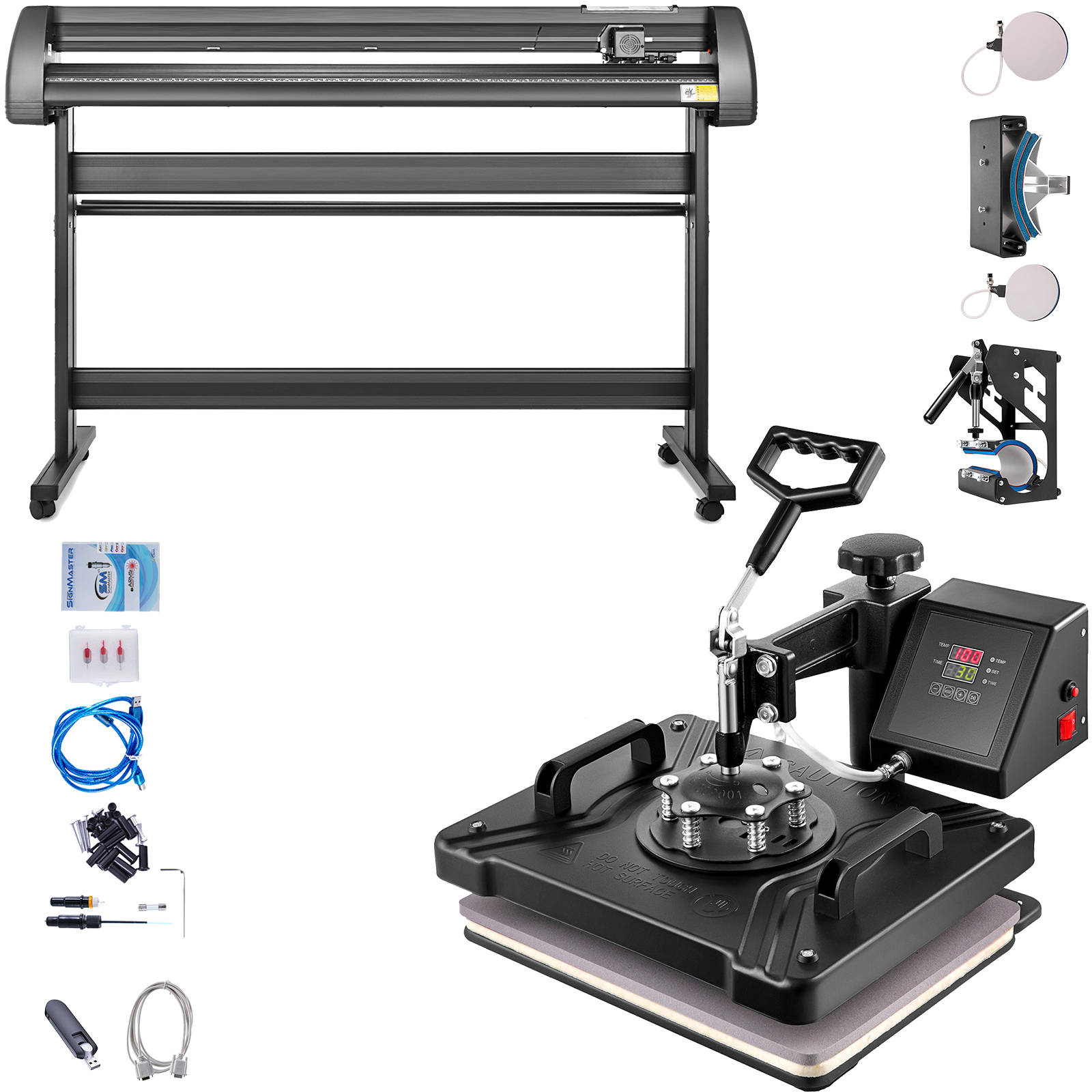 Heat Press 12x10 Transfer Machine +14 Vinyl Cutter Plotter