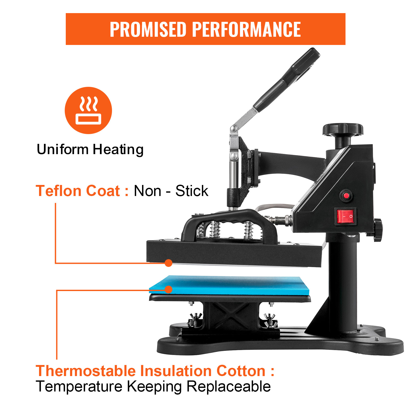 Details about   12"x9" 360° Swing Away Digital Heat Press Machine Sublimation Transfer T-Shirt 