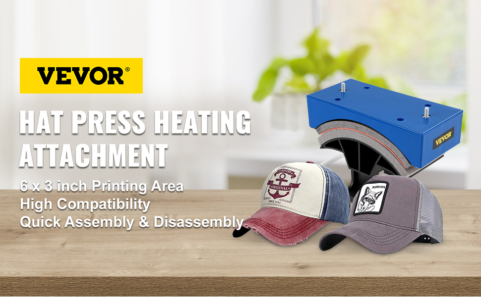 VEVOR Attachment Silica Gel Hat Cap Curved Heating Element Press Mat Pad,  Blue
