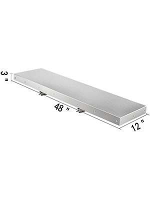VEVOR Concession Shelf 48L x 12W Inch Stainless Steel Drop Down Folding Serving Food Shelf Stand Serving for Concession Trailer Serving Window 